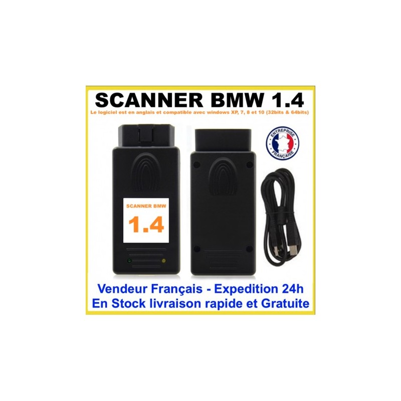 Interface de diagnostic BMW SCANNER v1.4.0 OBD2 USB
