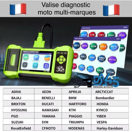 Valise diagnostique moto KYMKO