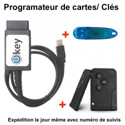 PROGRAMMATEUR CLÉ CARTE VIERGE MÉGANE RENAULT FORD NISSAN PAS BESOIN DE CODE PIN