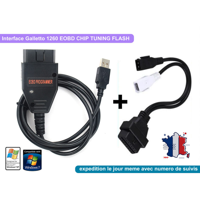 Interface Galletto 1260 EOBD CHIP TUNING FLASH PROGRAMMATION ECU OBD2 MPPS