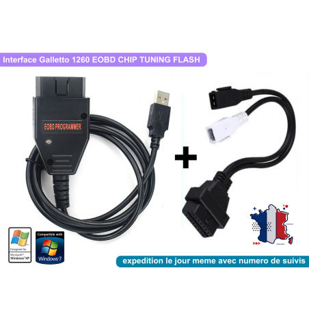 Interface Galletto 1260 EOBD CHIP TUNING FLASH PROGRAMMATION ECU OBD2 MPPS