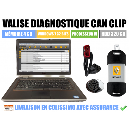 Valise Diagnostique Renault Can clip