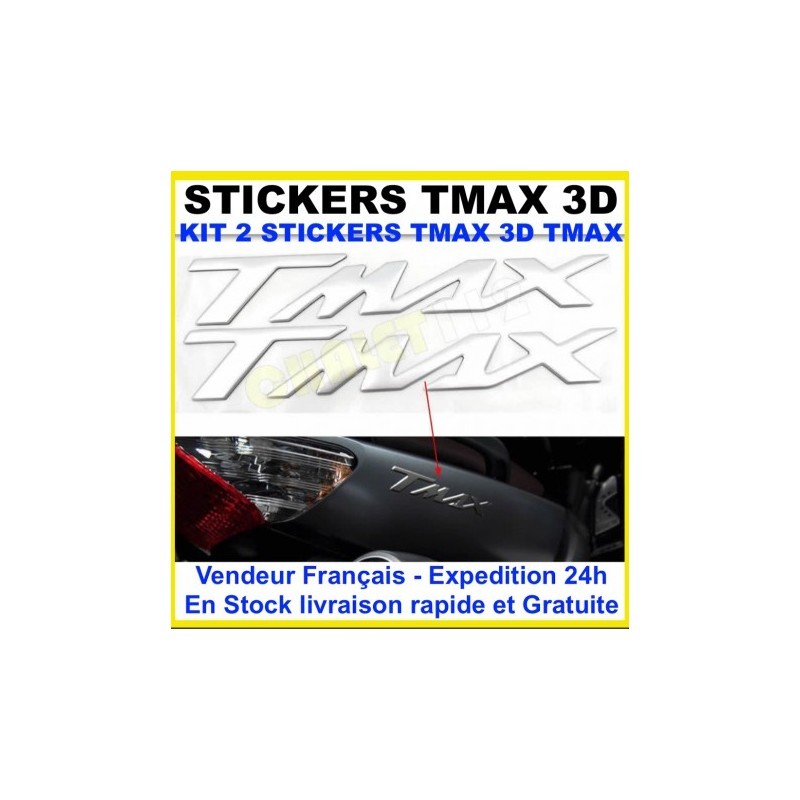Stickers Tmax 3D Silver